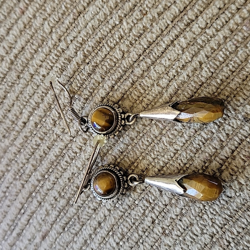 Brown jasper earrings